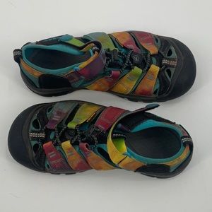 Keen Little Kids Newport H2 Rainbow Tie Dye Sandals Size 2 Preloved
